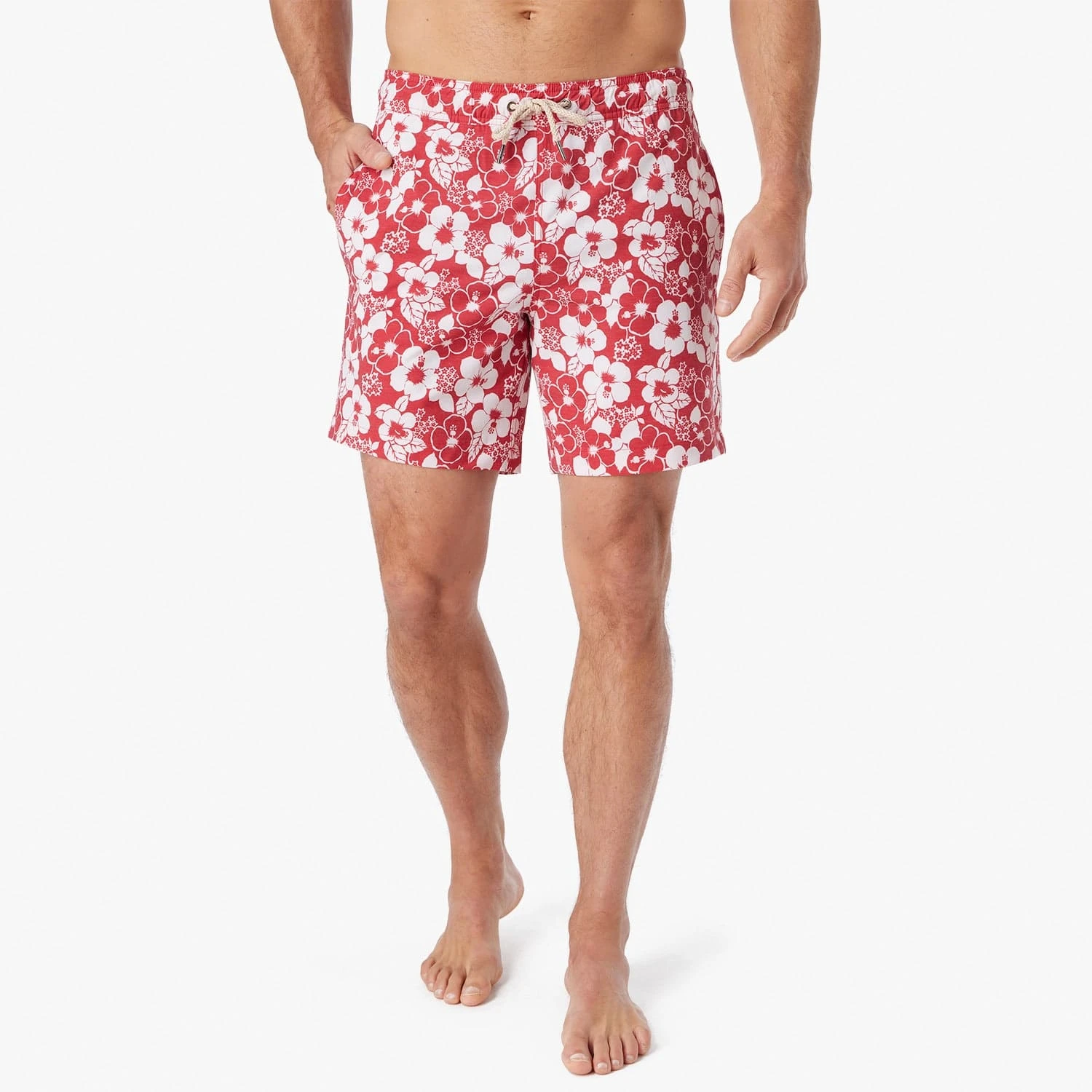 The Bayberry Trunk | Nautical Red Stamped Hibiscus - Image 2