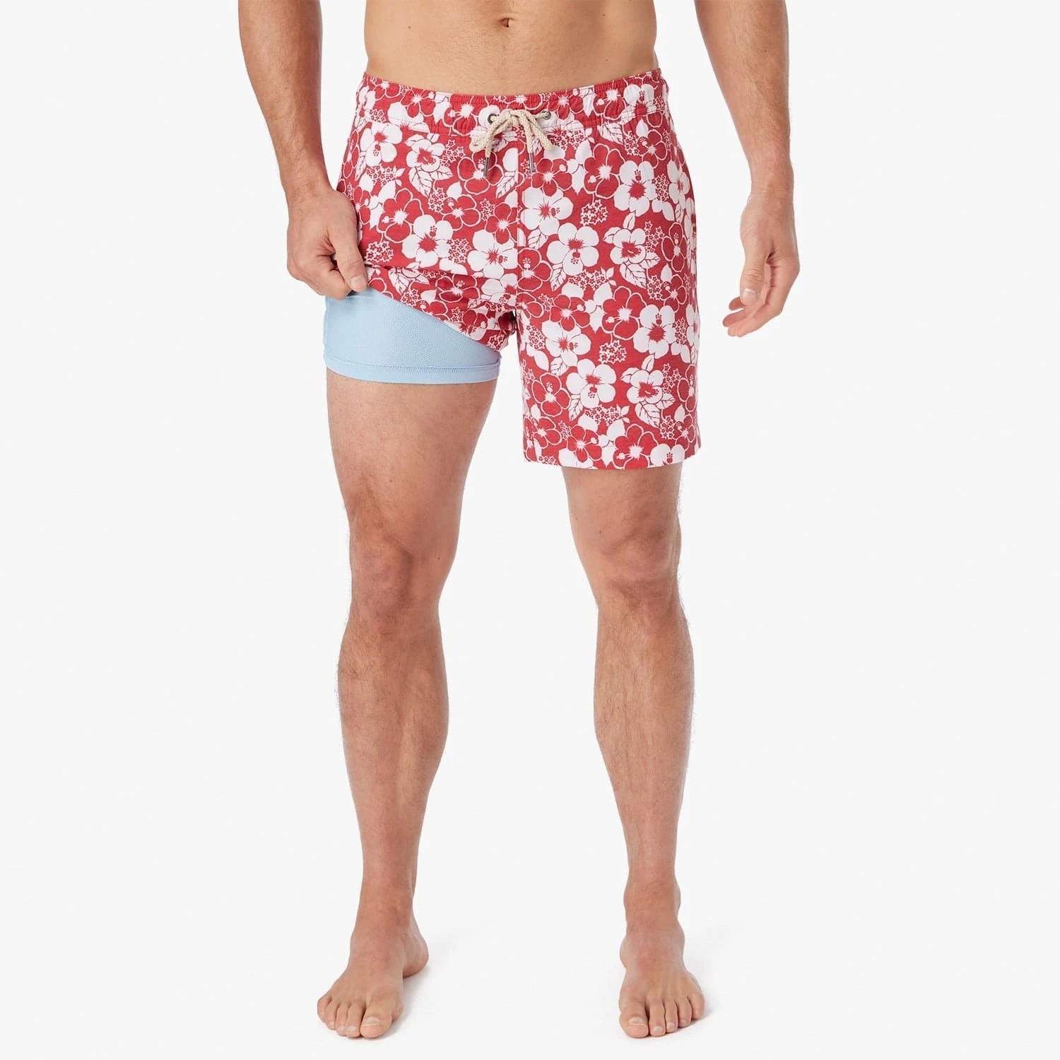 The Bayberry Trunk | Nautical Red Stamped Hibiscus - Image 3