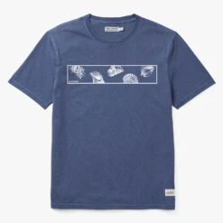 The Saltaire Graphic Tee | Navy Seashells