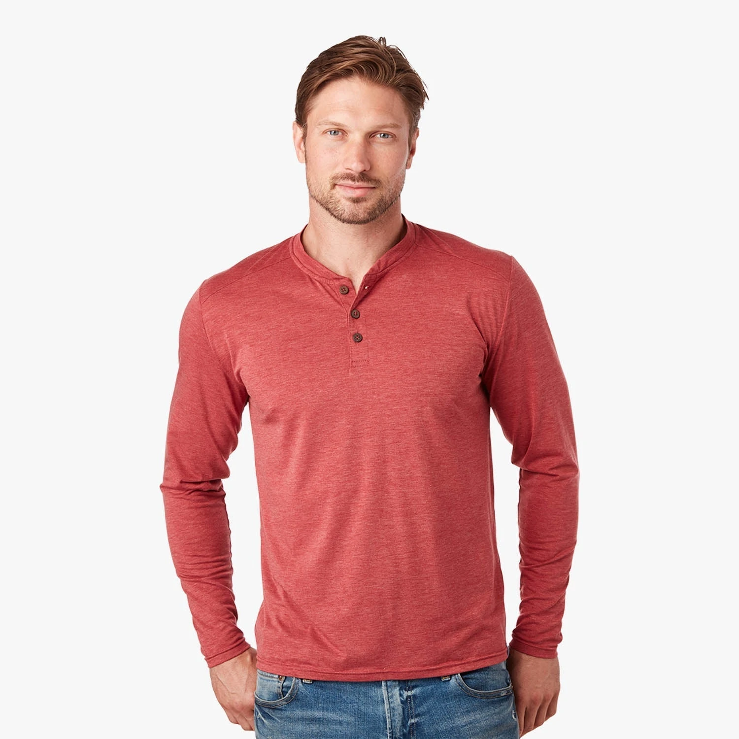 The SeaBreeze Henley | Washed Red - Image 2