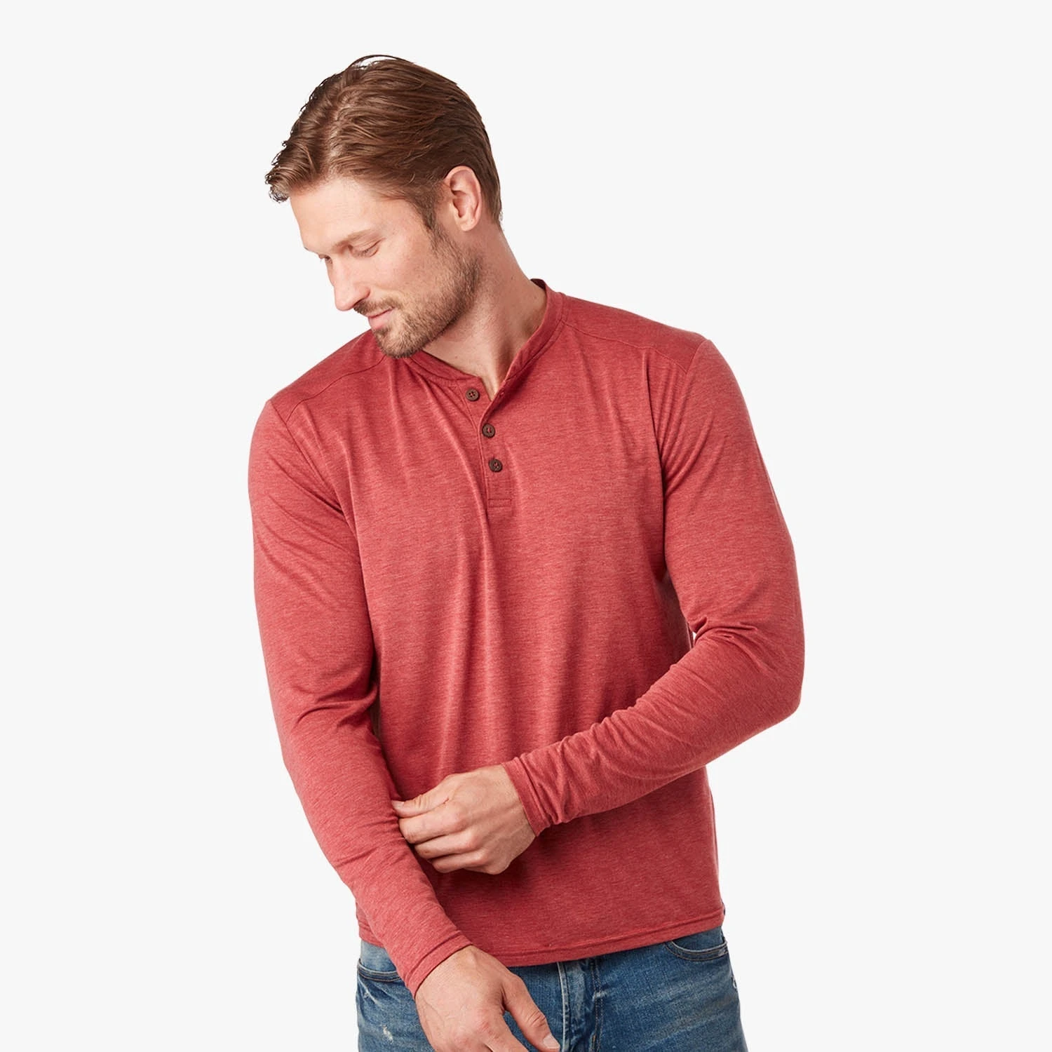 The SeaBreeze Henley | Washed Red - Image 3
