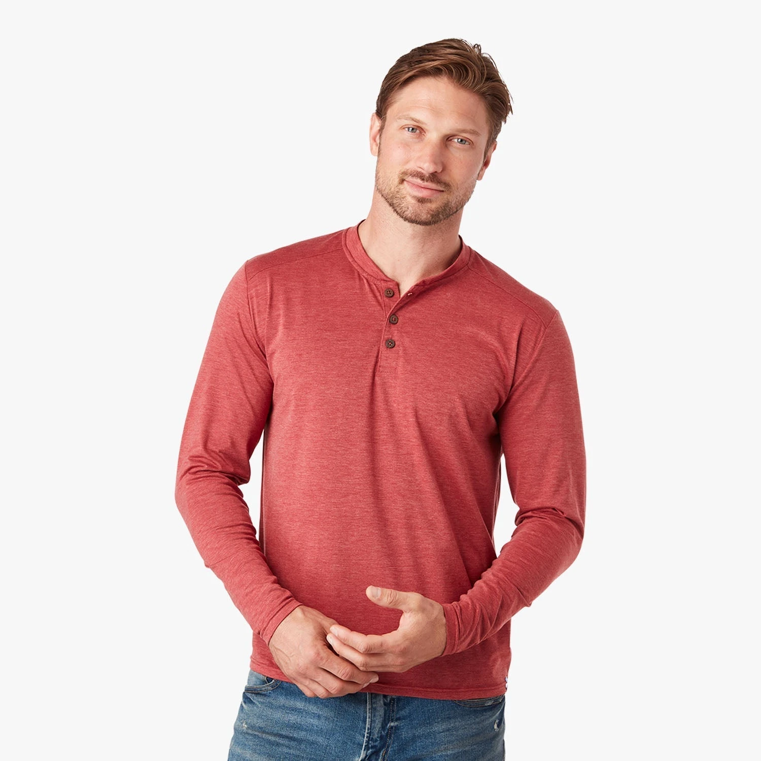 The SeaBreeze Henley | Washed Red - Image 4