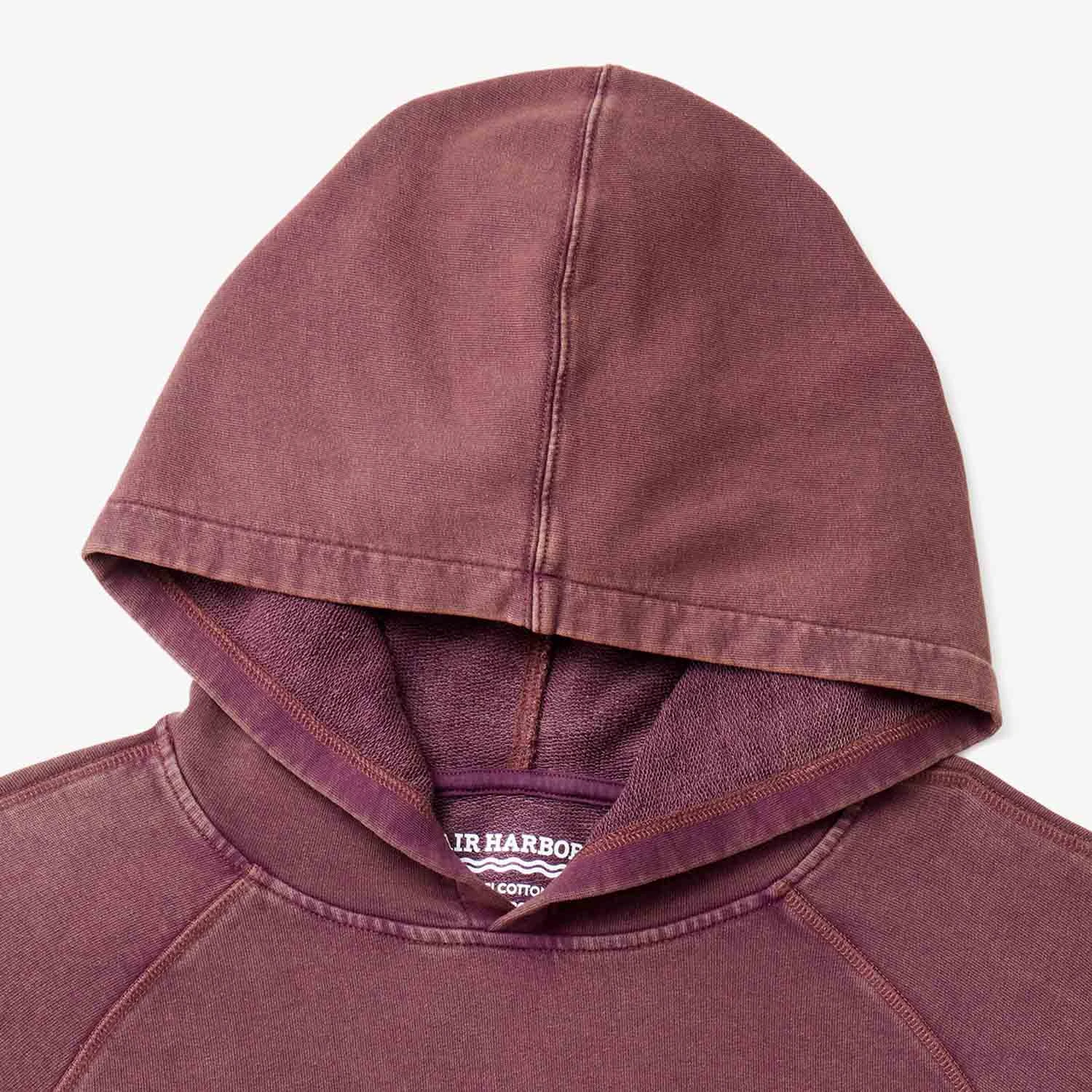 The Vintage-Wash Saltaire Hoodie | Burgundy - Image 9
