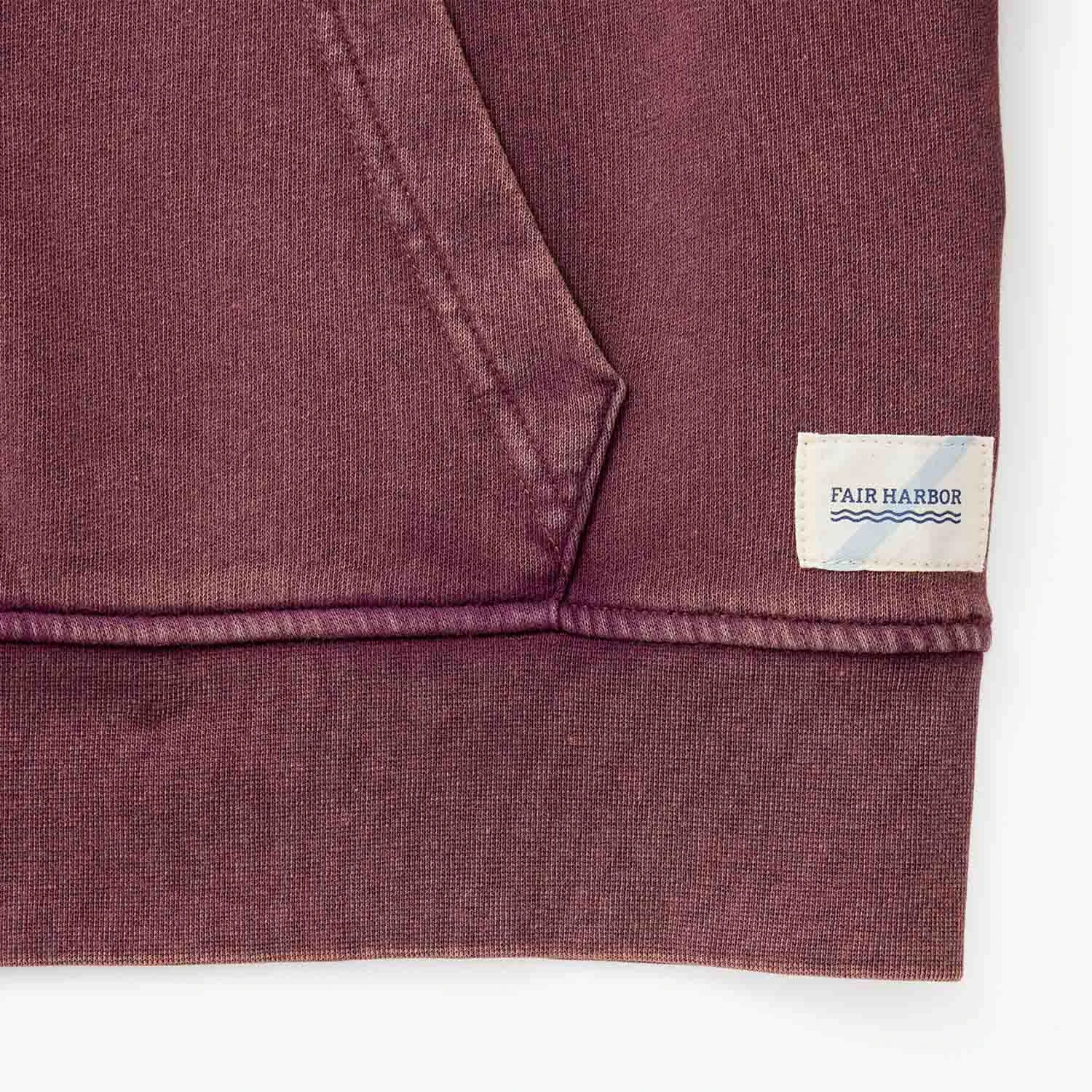The Vintage-Wash Saltaire Hoodie | Burgundy - Image 10