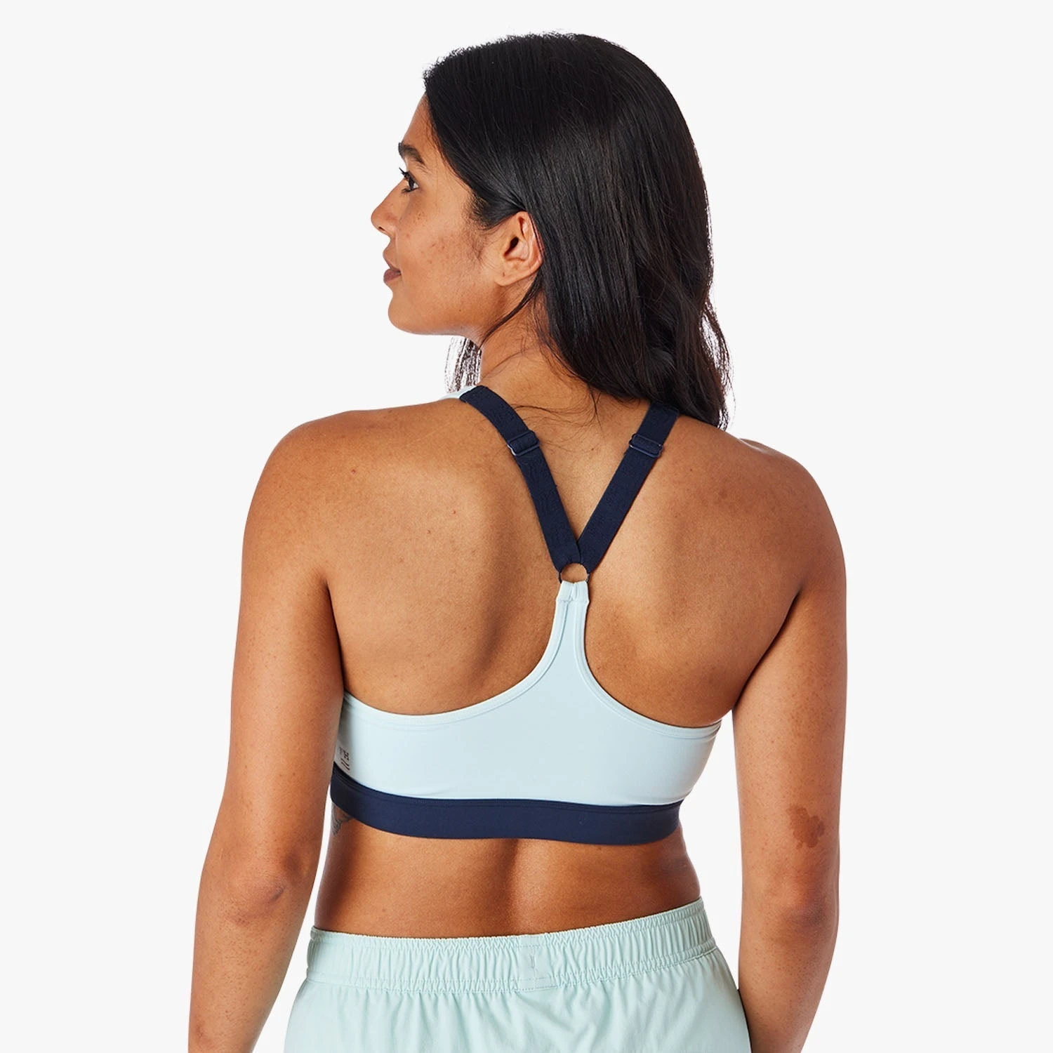 The Corliss Sports Bra | Light Blue Colorblock - Image 5